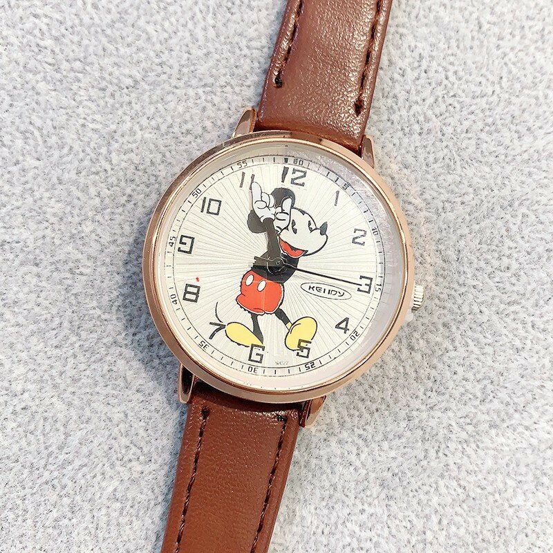 Часы женские кварцевые, с изображением Микки Мауса