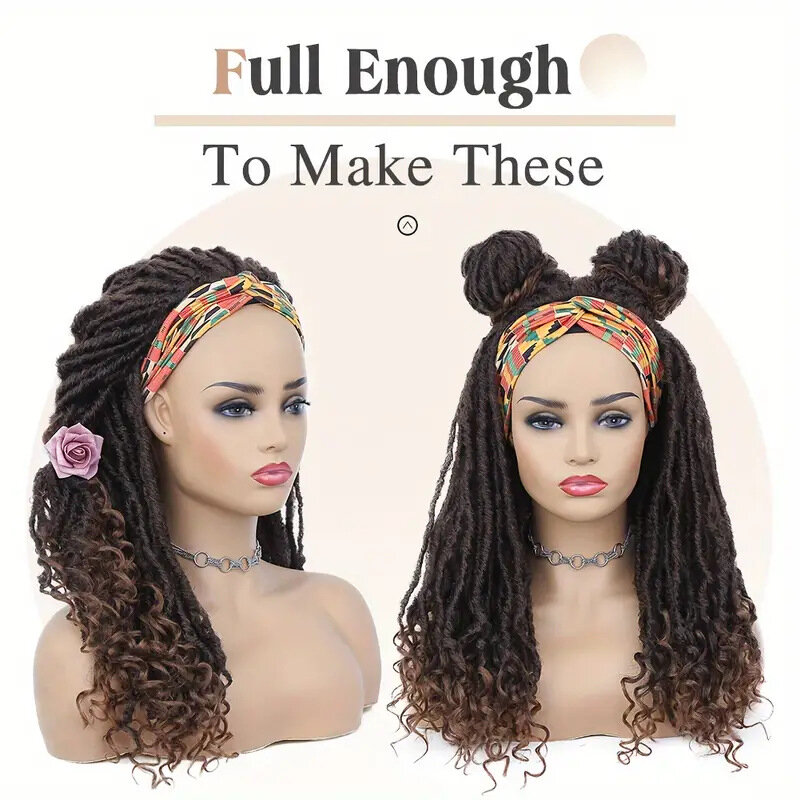 Wig Africa cross-border  ladies long ice ribbon dirty braid wig small roll crochet hair cover. crochet hair