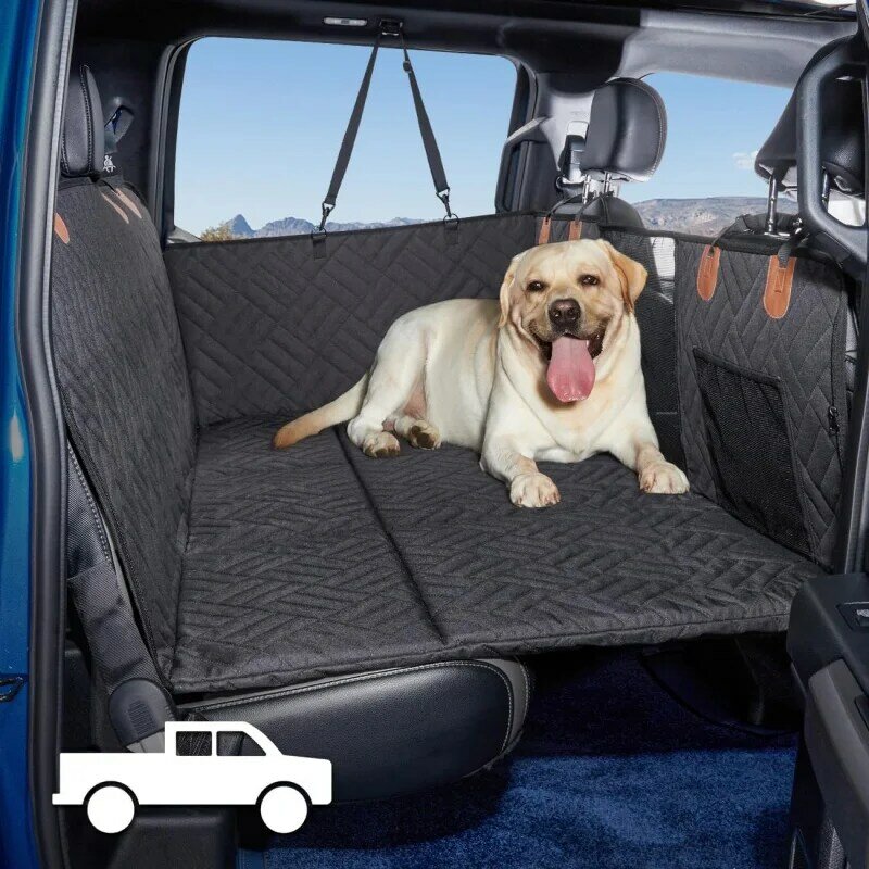 Dog Seat Cover and Bed for Trucks - Back  Extender  Hammock  F150, RAM1500, Silverado - Non-Inflatable Pet Mattress (B