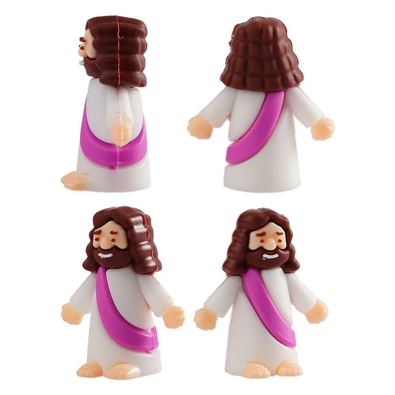 Classic Christ Savior Jesus Doll Cute Mini Jesus Figurines For Easter 24/50/60pc Easter Jesus Toys Sunday School Craft Decorativ