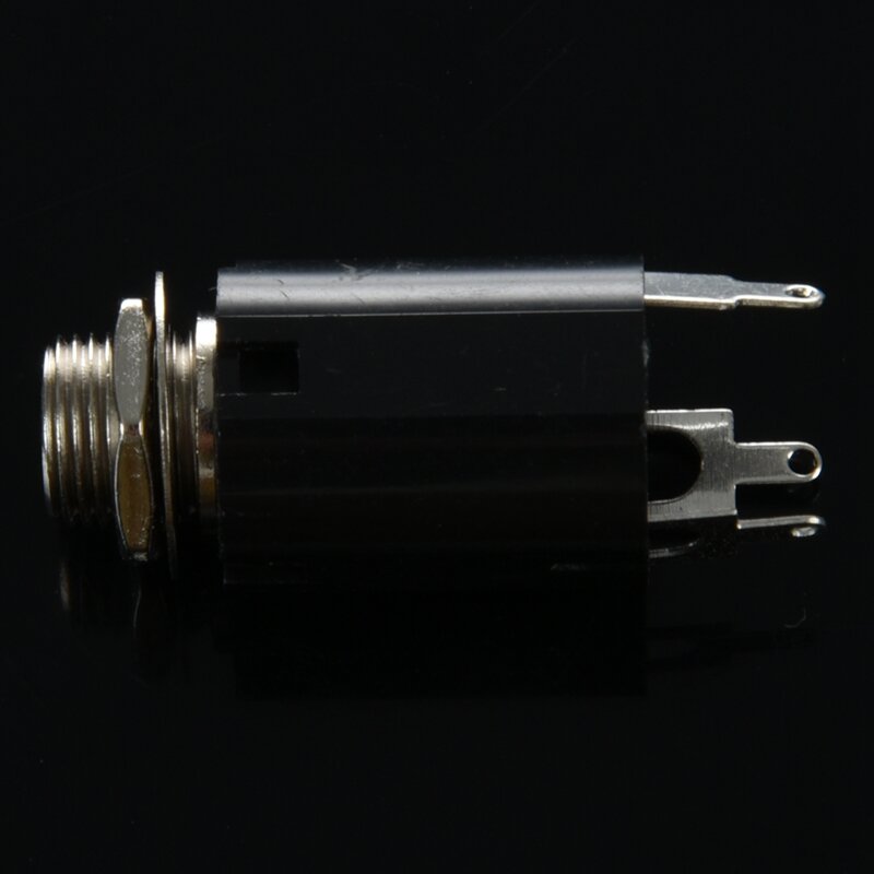 1Pc Black Guitar Endpin Jack 6.35 Input For Any Guitar Eq Pickup Output Guitar Parts & Accessories