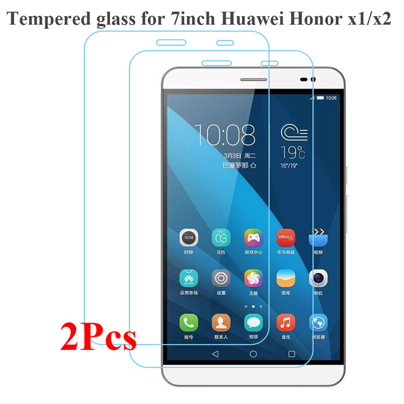 Protector de pantalla de 2 unids/pack para Huawei Honor X2, GEM-703L, 0,3 MM, 9H, vidrio templado para tableta de 7 pulgadas, Huawei Honor X1 7D-501U