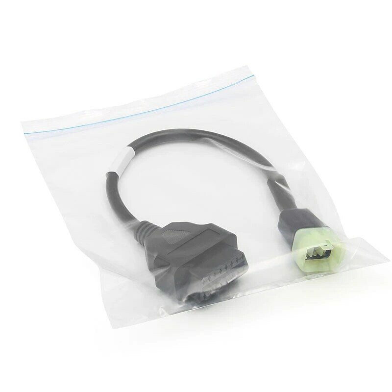 Alat Diagnostik Konektor 6 To 16 Pin OBD2 Adaptor Kabel Ekstensi OBD untuk Motor Kawasaki Seri Z