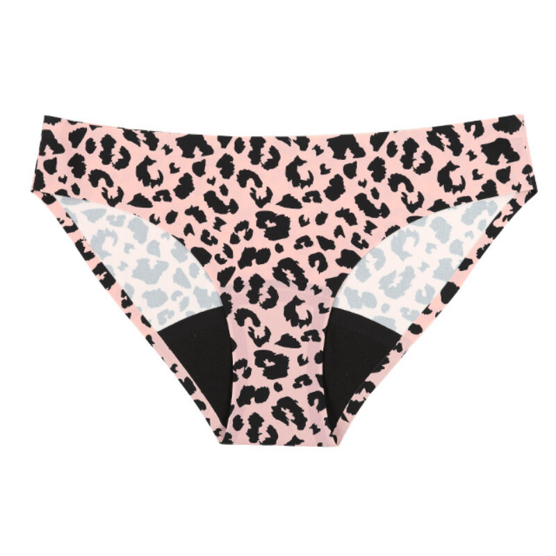 New Women's Panties Leopard Print Four Layer Physiological Pants Leakproof Sanitary Pants Printed Plus Size Underwear Women