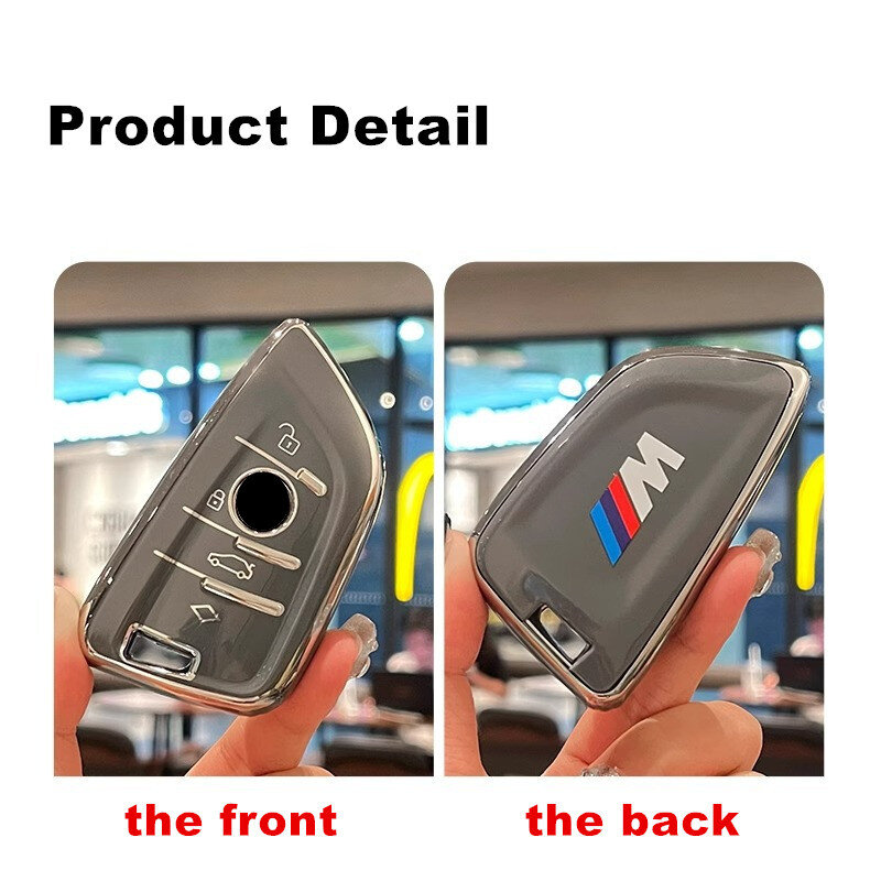 Fashion TPU Car Keychain M Logo For F30 F10 F20 i7 X6 X7 G07 LCI iX I20 X1 U11 735 G70 G09 XM M3 M4 Remote Key Case Cover Shell