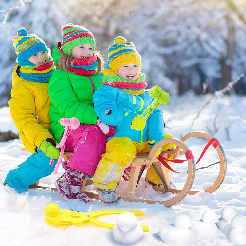 Paquete de juguetes para hacer bolas de nieve para niños, lucha de bolas de nieve, juguetes para niños al aire libre, Clip de bola de nieve, juegos de nieve para niños, paquete de 4