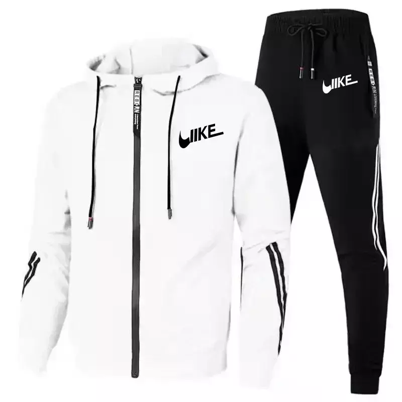 2024 New Men's Casual Suit Outdoor Fitness Jogging Sports Suit Men's Hoodie + Pants Set (S-4XL) New in Men's Sets Sports Suit