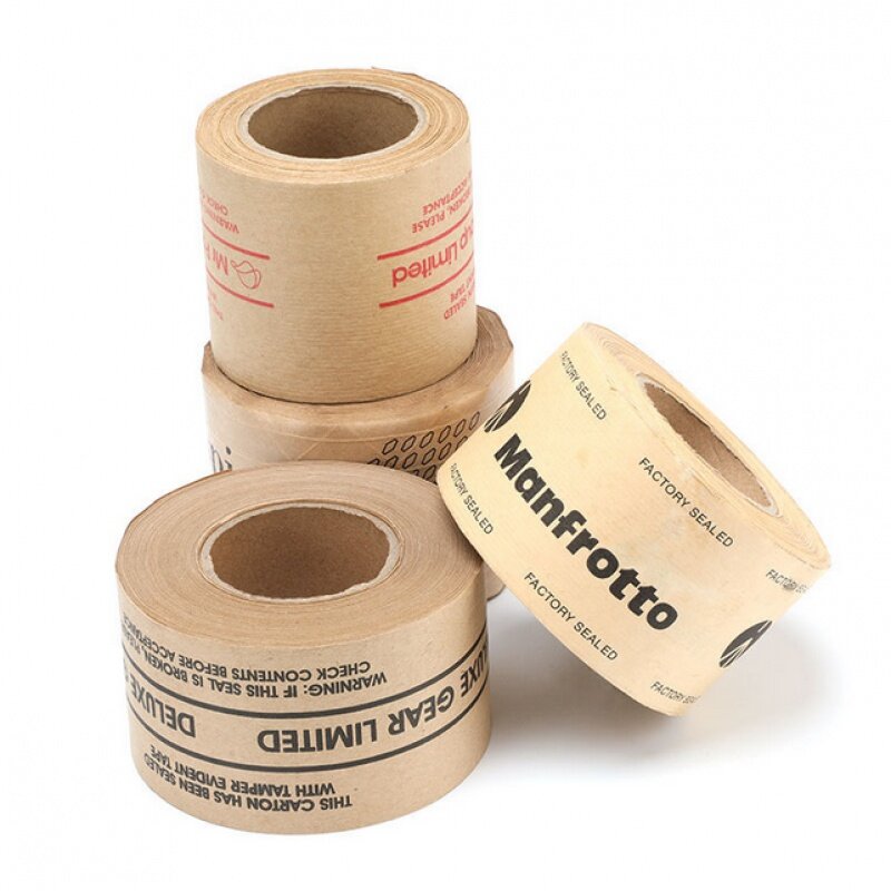 Customized productEco Friendly Custom Logo Printed biodegradable Self Adhesive Kraft Paper gummed Tape Packing Tape