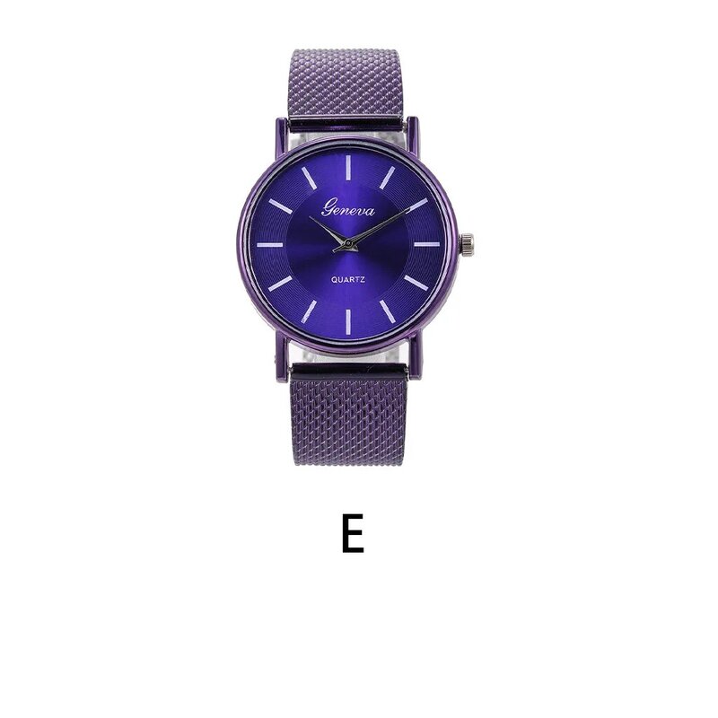 Jam tangan kuarsa untuk wanita, arloji kaca biru kelas atas tahan air berbeda RelóGio Feminino Zegarek Damski