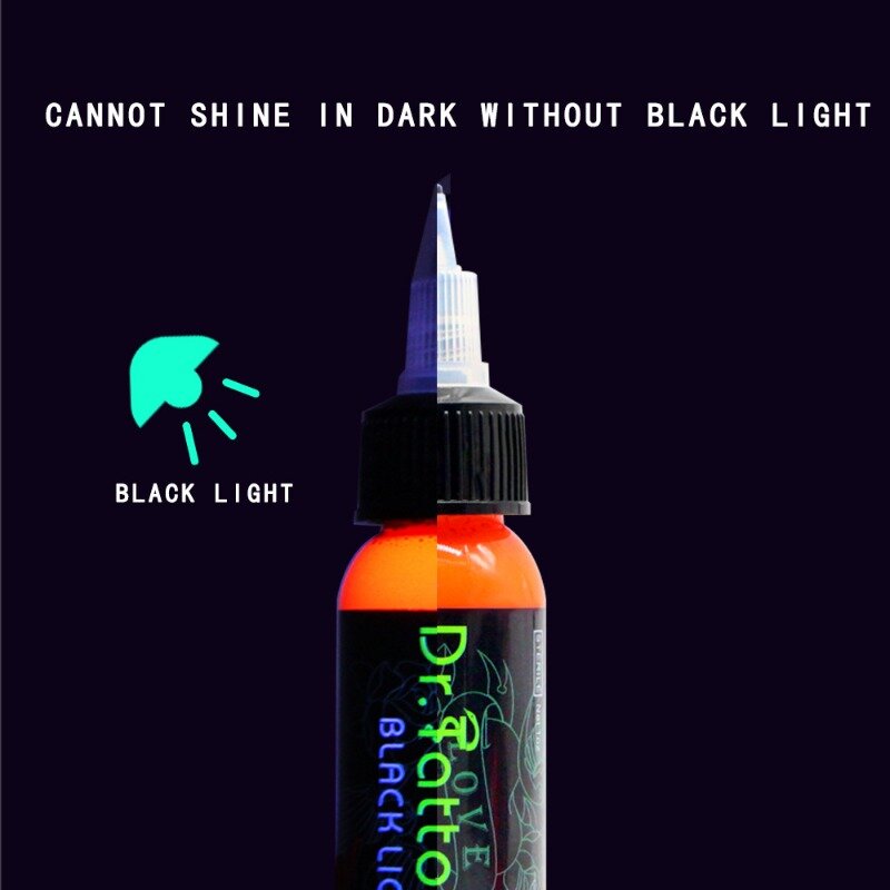 15ml High Quality Professional Fluorescent Tattoo Ink Permanent Body Coloring Easy Fluorescent Pigment Tattoo Coloring Tools New