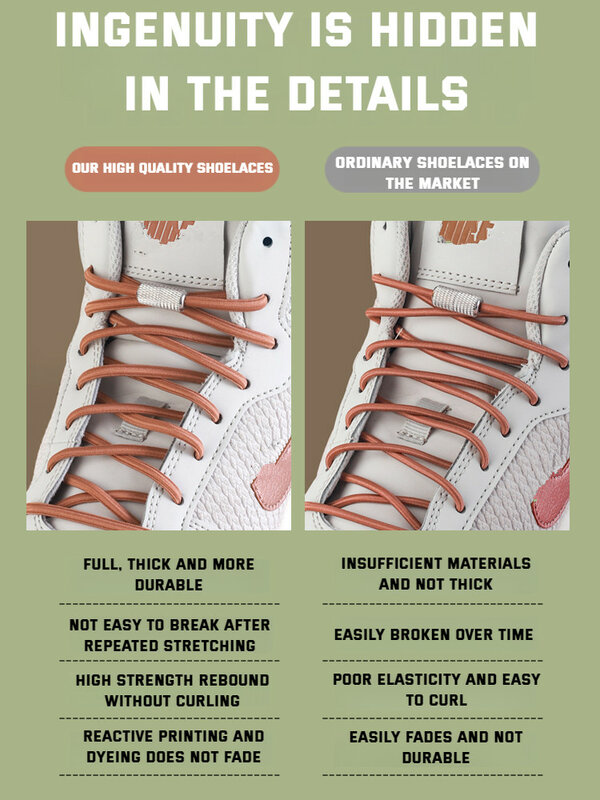 Nowe elastyczne sznurówki tenisówki okrągłe sznurowadła do butów tenisowe bez krawatów dzieci dorosły bez krawata sznurowadło opaski gumowe akcesoria do obuwia