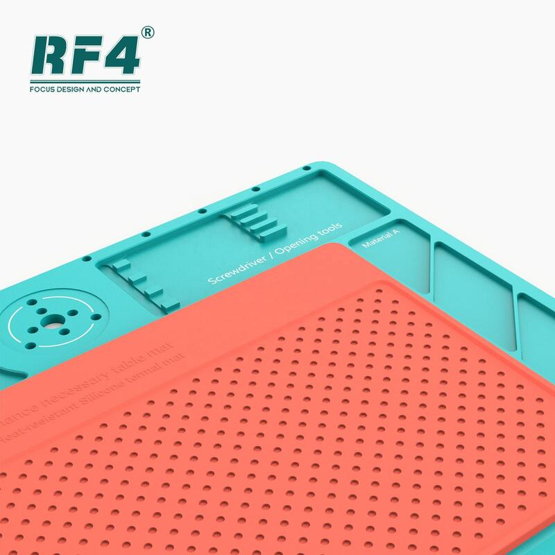 RF4 RF-PO4 Binocular/Trinocular Microscope Large Non-slip Base Silicone Heat Resistant Repair Pad Mobile Phone Platform