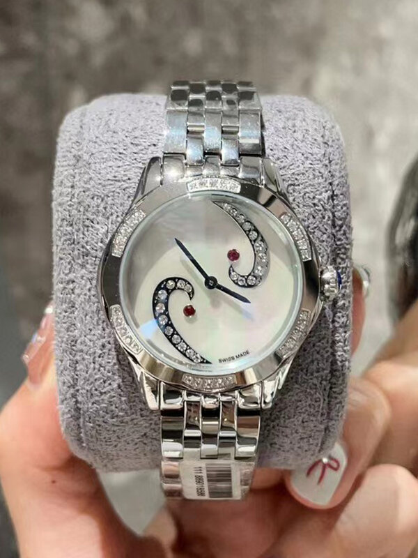 Designer diamond-set steel case integrated geometric diamond dial Quartz watch 2024 Women's new watch Fashion luxury watch