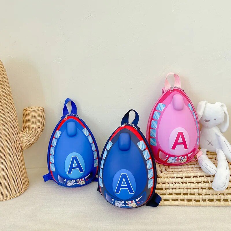 Bolsa de concha dura para niños de 3 a 6 años, mochilas para niños y niñas de jardín de infantes, bolsa de cáscara de huevo EVA de moda de dibujos animados