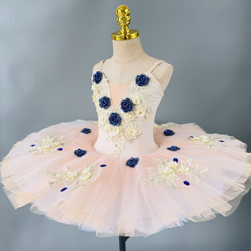Kids Professional Ballet Tutu Dress Dance Clothes Flower Swan Lake Pancake Tutu Ballerina Dress Child Ballet Dance Costume