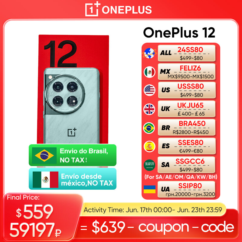 OnePlus 12-Écran d'affichage AMOLED Global Rom 5G, Snapdragon 8, Isabel 3 6.82, 120Hz, 50MP, 100W Smile Vooc Charge, Batterie 5400mAh