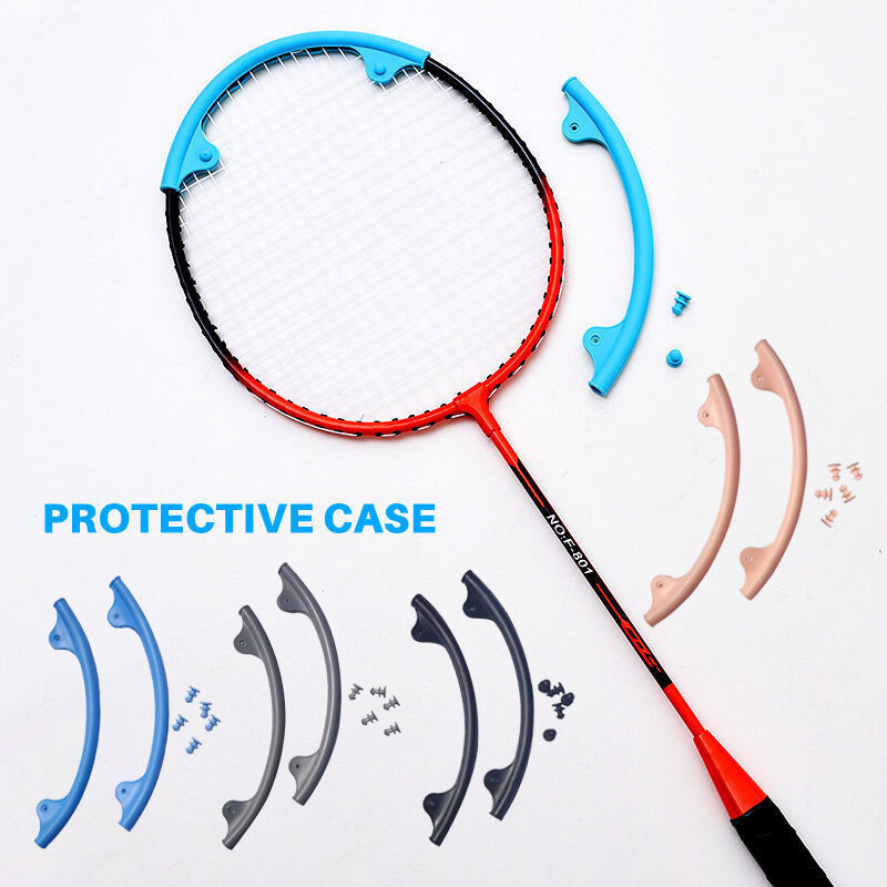 2pcs Racket Head Protector Badminton Racquet Wire Frame Protective Sleeve User-Friendly Protective Tool For Badminton Lovers