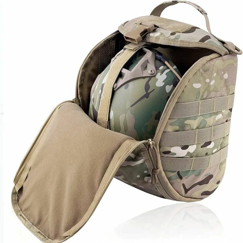 Bolsa de transporte militar de almacenamiento Molle multiusos, paquete de bolsa de casco táctico para deportes, caza, tiro, cascos de combate