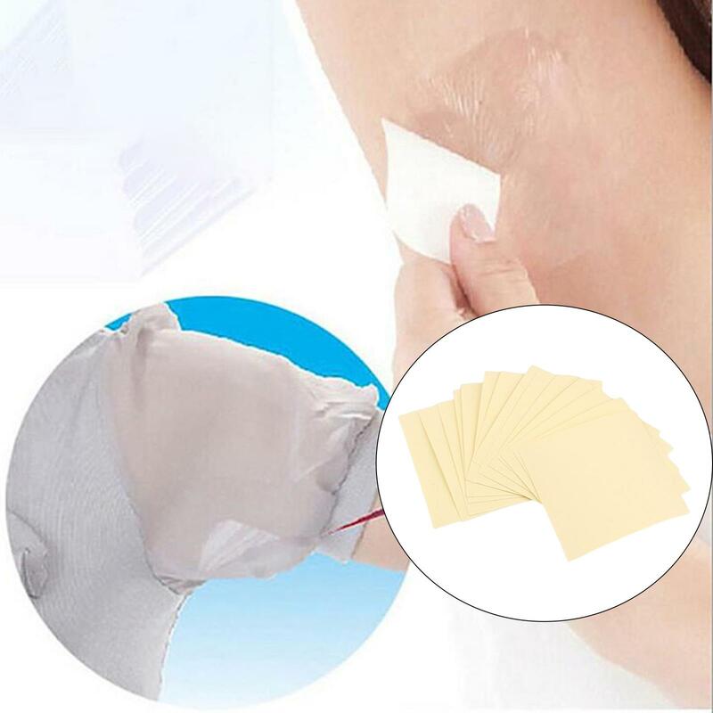 20 pçs axilas almofadas de suor confortável axilas blindagem transparente não visível antitranspirante descartável adesivo para mulher