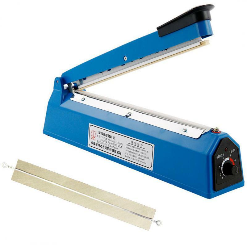 Hand Pressing Pouch Sealer Manual Impulse Sealing Machine Film Aluminum Plastic Bag Heating Sealer Heat Poly Bag Hot Heat Sealer
