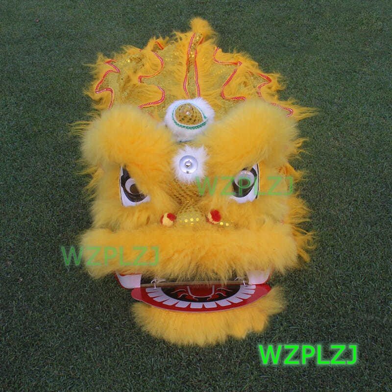 Blink-Yellow Lion Dance Costume 14 in, 5-12 Age Kids, Pants Drum, Party Performance, Sport Outdoor Parade, Event Stage Mascot