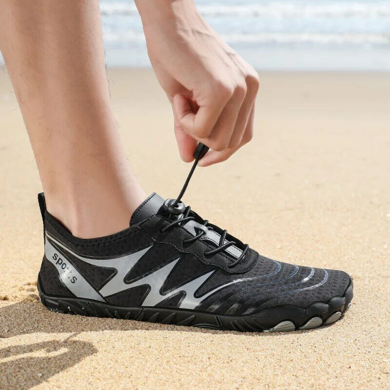 Sapatos de secagem rápida para homens e mulheres, meia aquática descalça para praia, natação, piscina de rio, lago, caminhada, caiaque, surf, adulto