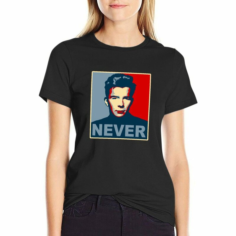 Never Will Give Up T-Shirt baju wanita lucu baju kawaii wanita pakaian wanita