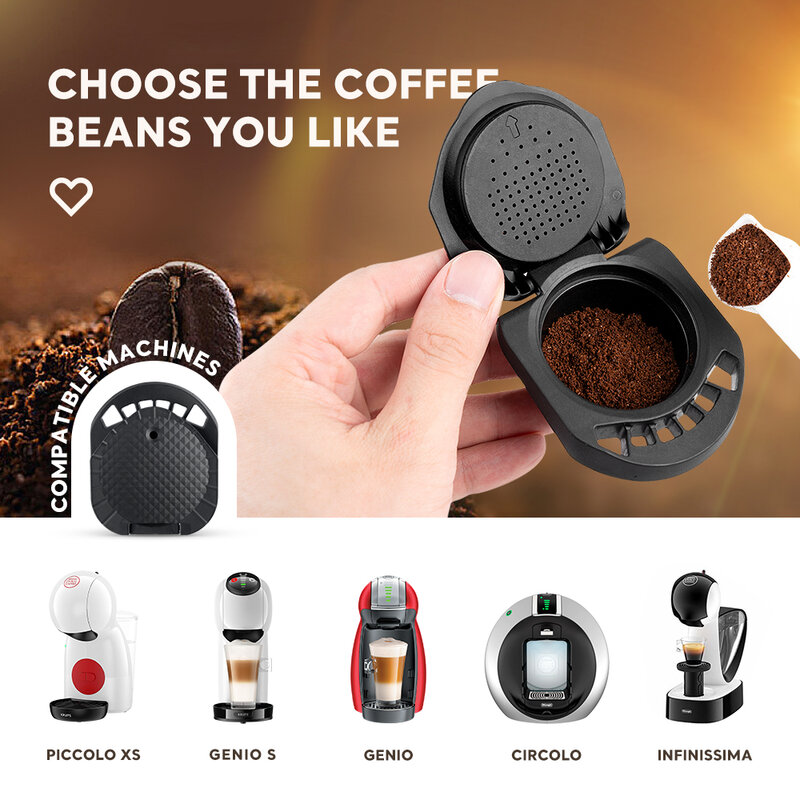 Icafilas Vipcoffee Adapter Dolce Gusto Herbruikbare Capsule Adapter Met Genio S Piccolo Koffie Machine Accessoires