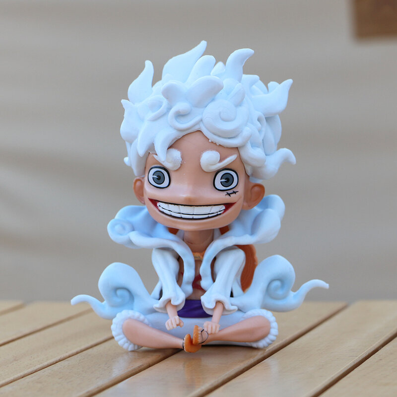 12cm Figure Luffy Sun God Luffy Nika Q version Anime Figure Action Figure Figurine Collection Model Doll Toys Gift