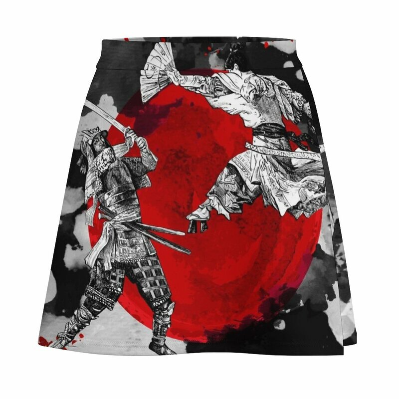 Mini-saia de samurai feminina, moda coreana, roupa japonesa, verão