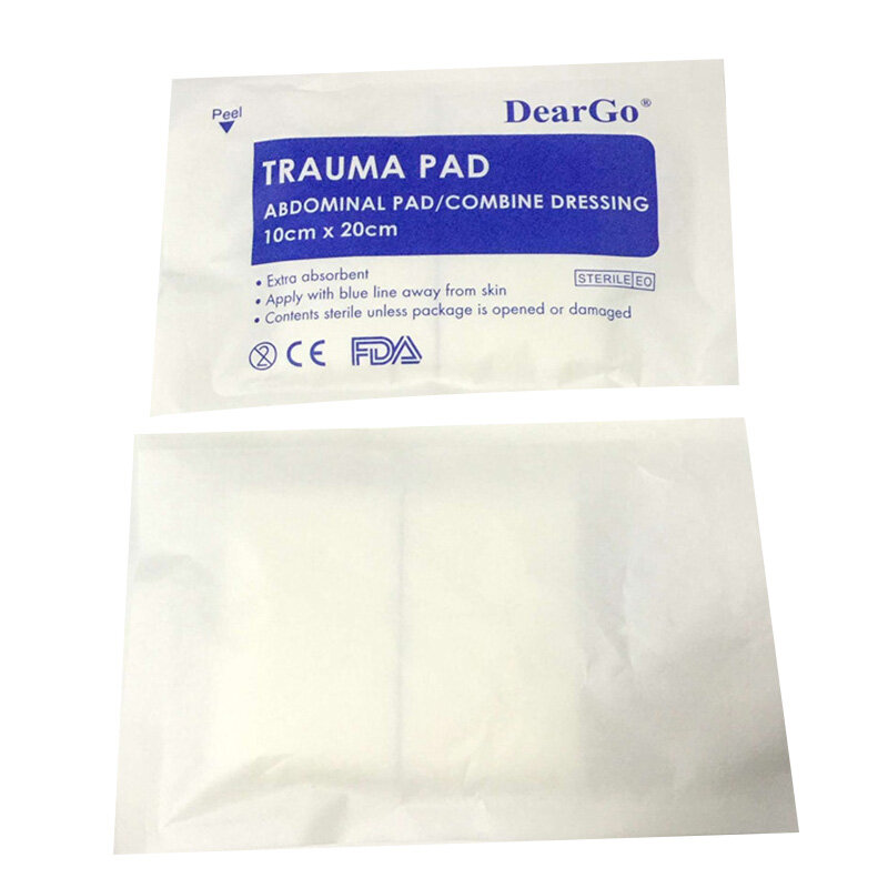 10Pcs 10x20cm Medical Sterile Abdominal Pad Combine Dressing Trauma Pad For Wound Hemostatic Extra Absorbent First Aid