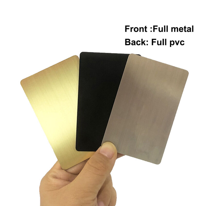 5 Pieces Blank Laser Printable 216 Chip 13.56MHZ 888 Byte Metal and PVC Hybrid Hidden NFC Business Card