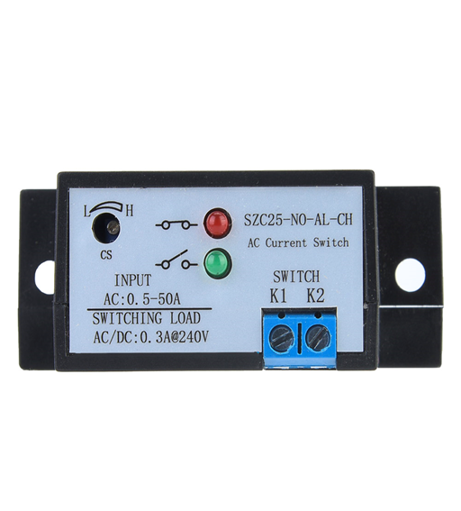 SZC25-NO-AL-CH sakelar induksi arus AC AC0-50A alarm daya sendiri output kontrol PLC saklar kontrol arus terbuka normal