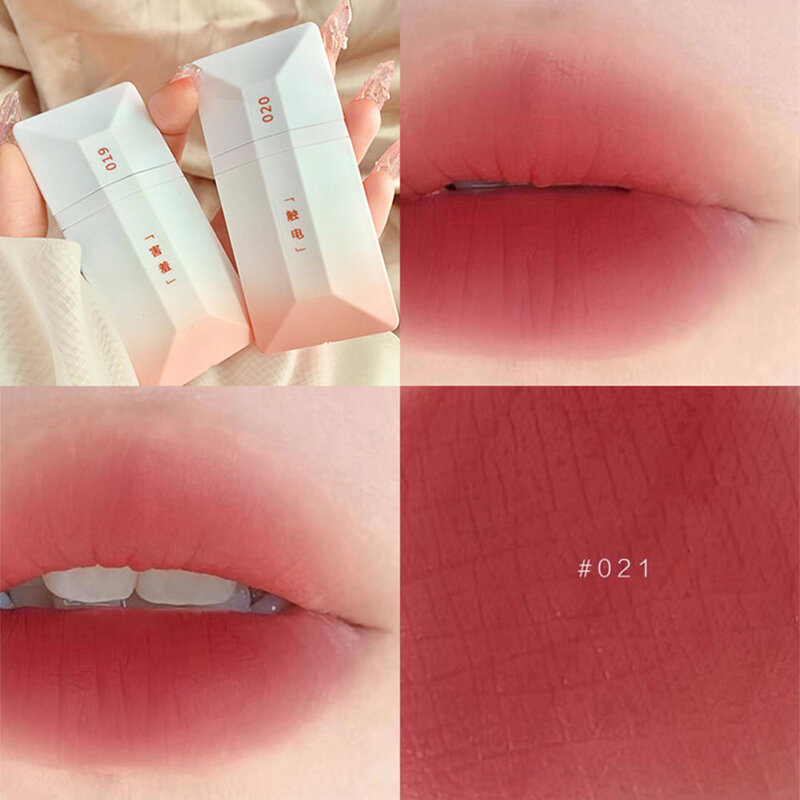 Velvet Matte Lipstick Blush Waterproof Long Lasting Flat Card Lipgloss Non-Stick Cup Makeup Lip Tint Cosmetic Makeup For Women
