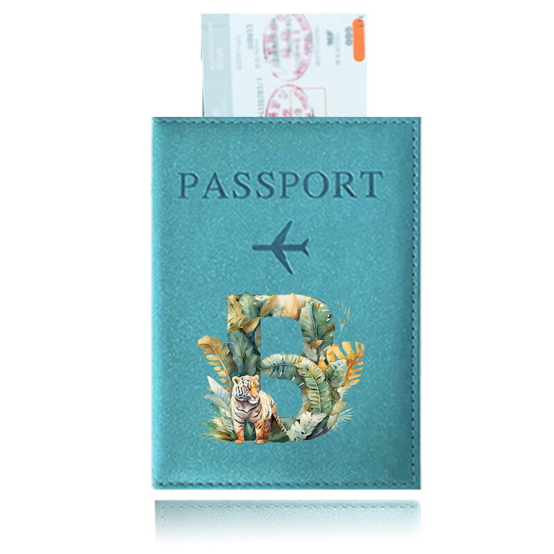 حامل جواز سفر ترابي مقاوم للماء ، سلسلة طباعة نمر الغابة ، وثيقة التذاكر ، محفظة بطاقة الائتمان التجارية