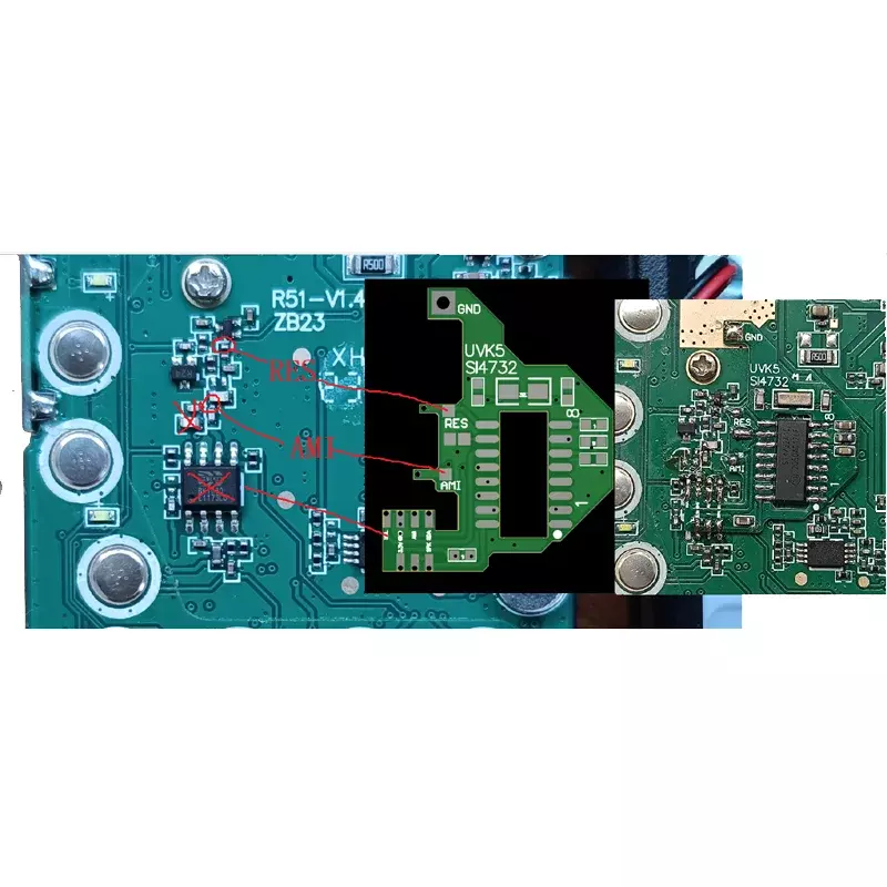 LUSYA Nouveau SI4732 Puce Et Clip Oscillateur coordinateur Modification Tech pour Quansheng UV-K5 UV-K6
