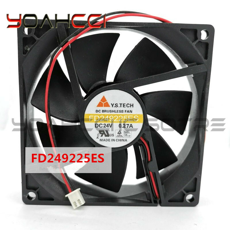 Fan FD249225ES-N (1 buah) pengiriman gratis 24V 0,27 A 2 kawat kipas pendingin 92*92*25mm FD249225ES-N 0,24 A kipas komputer laptop