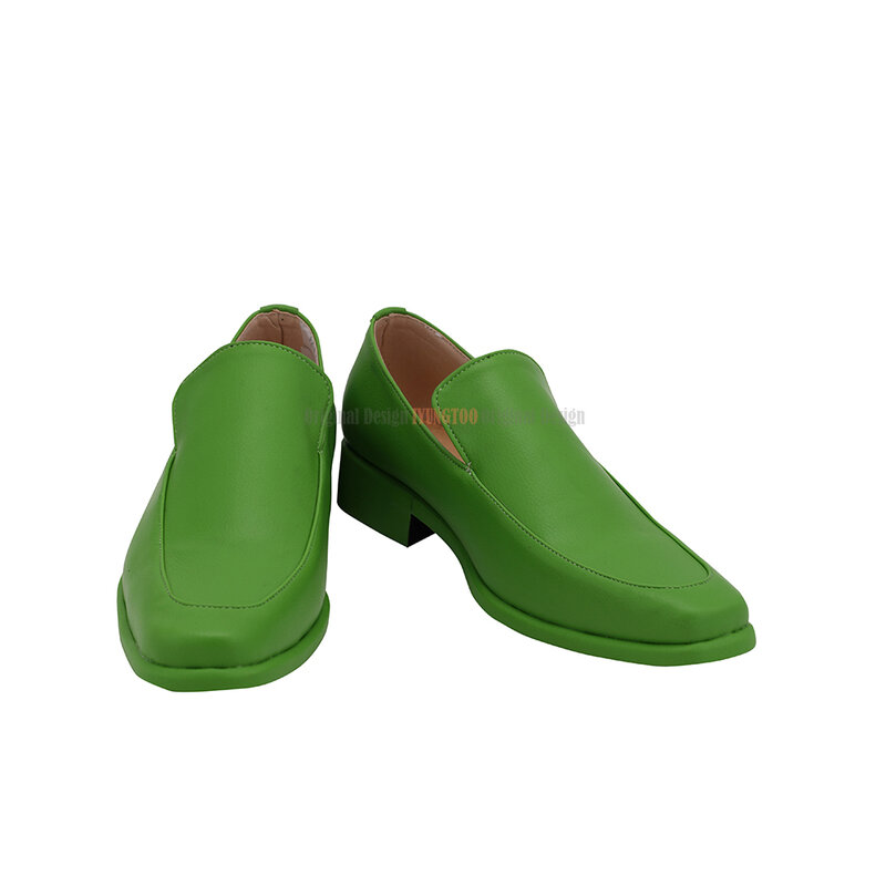 Кожаные ботинки для косплея JOJO иллюзи, зеленые ботинки для косплея, невероятные приключения Джоджо, изготовленные на заказ