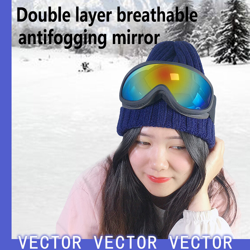 2024 popularne zimowe męskie i damskie okulary dwuwarstwowe przeciwmgielne sferyczne gogle narciarskie wiatroszczelna krótkowzroczność Coccer