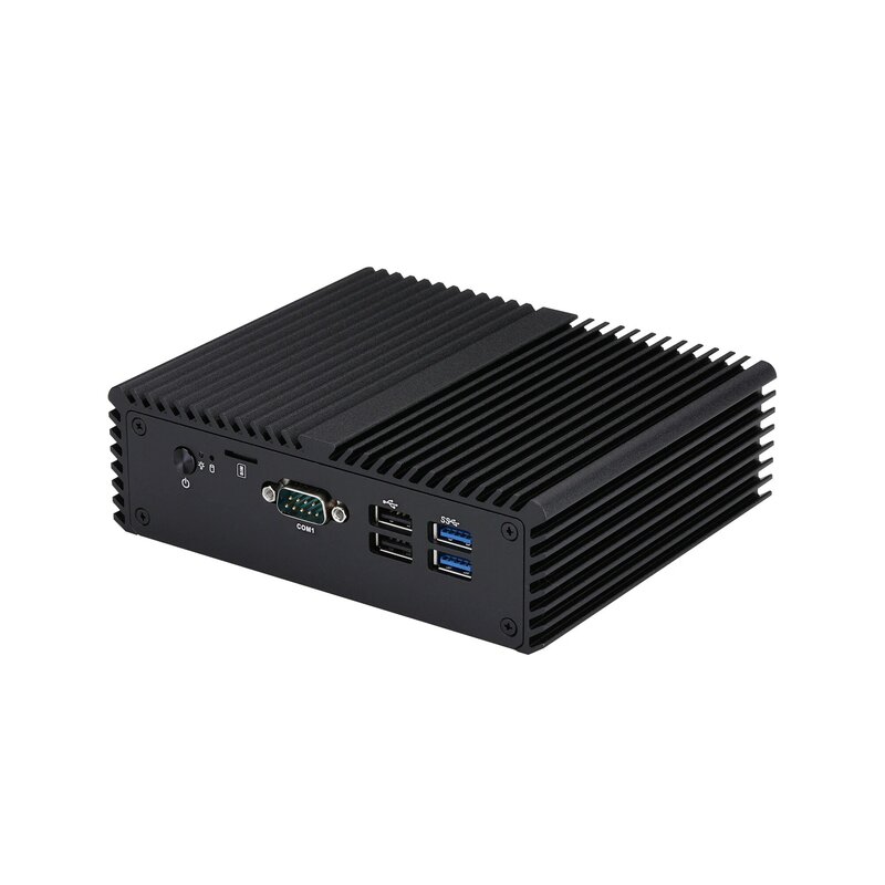 Qotom-Mini ordenador sin ventilador OEM Core i3 10110U,I5 10210U,I7 10710U, 6 USB Dual LAN, Mini PC para Win 10 OS