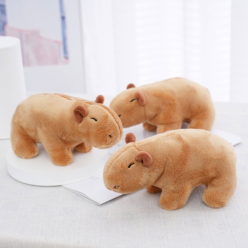 Weiches Plüsch tier Capybara ausgestopfte Baby Schlaf puppe Kinderzimmer Dekore Couch Schlafzimmer Kuschel kissen Klaue Maschine Versorgung