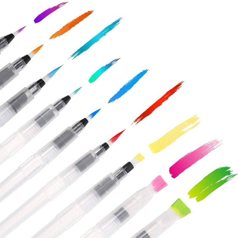 18 Pcs Water Color Brush Pen Watercolor Paint Pen Water Drawing Pens Paint Marker Set For Painting Markers