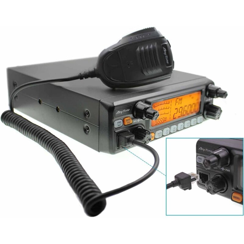 AnyTone AT-5555NII  Mobile Transceiver for Truck Upgraded 10 Meter Radio High Power AM 60W/ FM 45W/ SSB 60W