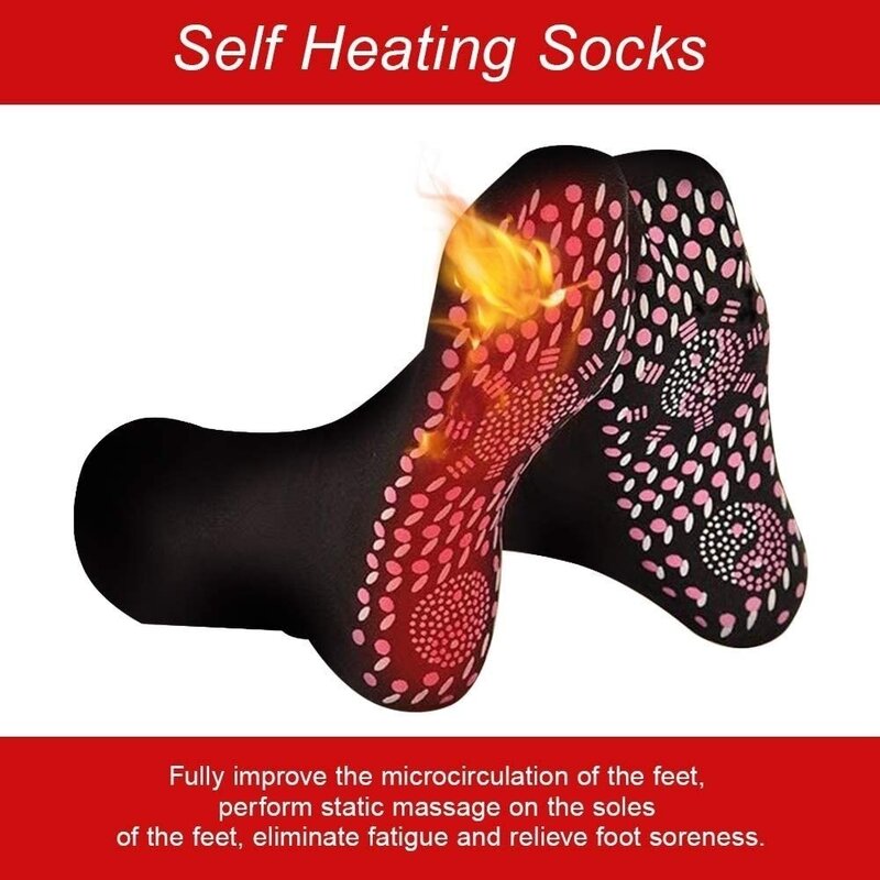 Турмалиновые Носки для похудения, 1-6 пар, зимние эластичные теплые Самонагревающиеся Носки, уход за здоровьем, короткие носки, магнитная терапия