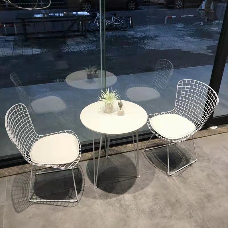 Mesas de café minimalistas brancas para cozinha, móveis modernos redondos, designer de luxo