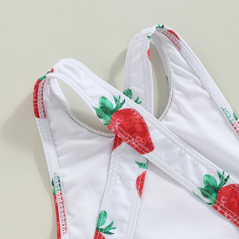 Lioraitiin-bañador de verano para niña, traje de baño bonito sin mangas con estampado de frutas y animales, 2024-04-09
