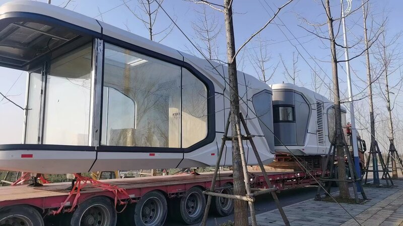 Soundproof Tiny Hotel 267 sqf/ 375 sqf Container Home, 28sqm/38sqm insulation homestay,factory built steel camp tent