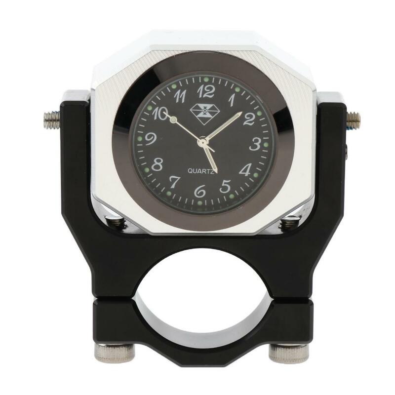 7/8" Handlebar Motorcycle Dial Clock Thermometer Luminous For