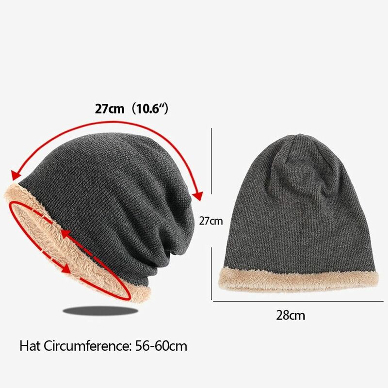 ニットウールの帽子の耳の保護スカーフ、暖かい、厚い、ぬいぐるみ、屋外、乗馬、新しい、冬