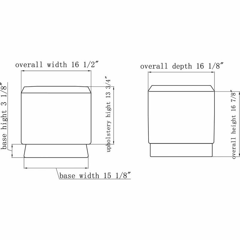Lorell-現代的な長方形のフットスツール、各1、17インチ